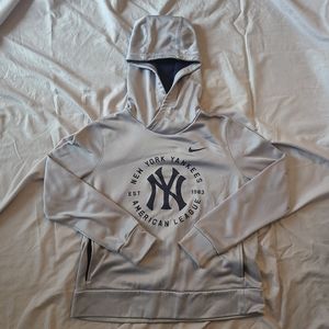 Womens New York Yankees Nike Hoodie, Gray, Size SMALL